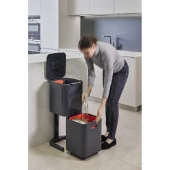 Joseph Joseph Totem Compact Waste Separation Unit 40L Graphite -Cheap Kitchen Cleaning Store JOS 30065 5