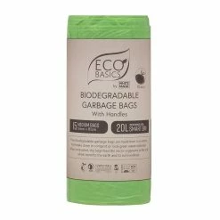 Eco Basics 15 Piece Biodegradable Garbage Bags Set Small 20L