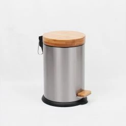White Magic Eco Basics Stainless Steel & Wood Rubbish Bin 3L 7 White Magic Eco Basics Stainless Steel & Wood Rubbish Bin 3L -Cheap Kitchen Cleaning Store JTY WMEBRB3L 3