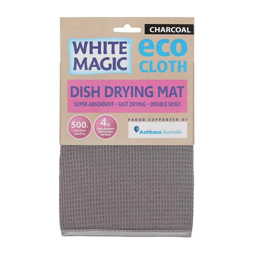 White Magic Eco Cloth Dish Drying Mat Charcoal Grey 3 White Magic Eco Cloth Dish Drying Mat Charcoal Grey