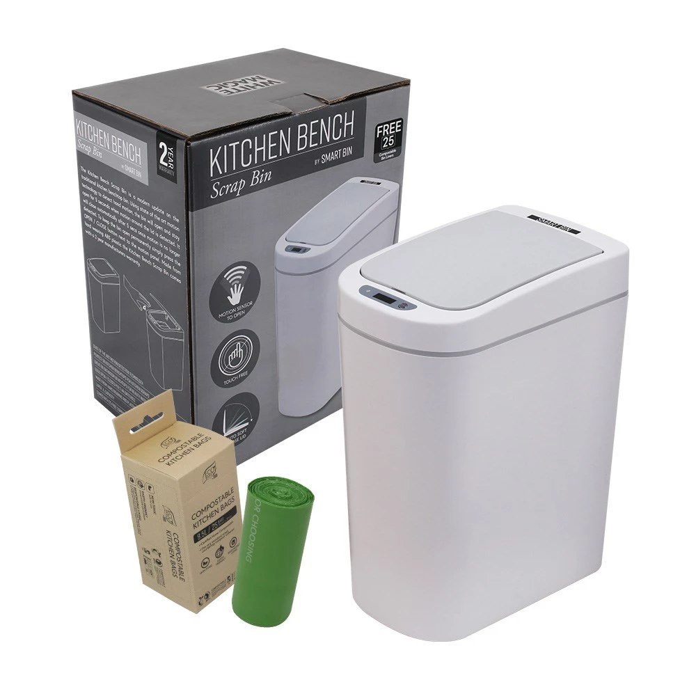 White Magic Kitchen Bench Food Scrap Bin White 6 White Magic Kitchen Bench Food Scrap Bin White - Image 4