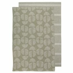 Ladelle Splice Set Of 2 Kitchen Towels Moss