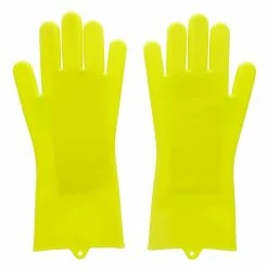 Scruba-Dub Antibacterial Silicone Cleaning Gloves Lime Green -Cheap Kitchen Cleaning Store PCP 1032183 2