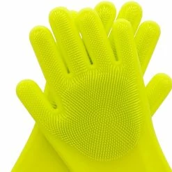 Scruba-Dub Antibacterial Silicone Cleaning Gloves Lime Green -Cheap Kitchen Cleaning Store PCP 1032183 3