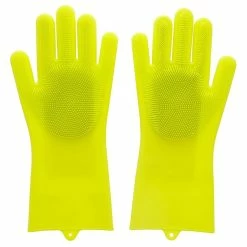 Scruba-Dub Antibacterial Silicone Cleaning Gloves Lime Green -Cheap Kitchen Cleaning Store PCP 1032183 4