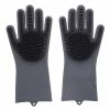 Scruba-Dub Antibacterial Silicone Cleaning Gloves Dove Grey