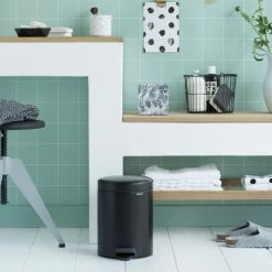 Brabantia NewICON Pedal Bin 5L Matt Black -Cheap Kitchen Cleaning Store SAH 01886 3