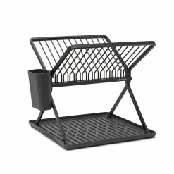 Brabantia Foldable Dish Drying Rack Dark Grey