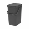 Brabantia Sort & Go Waste Bin 12L Grey -Cheap Kitchen Cleaning Store SAH 06468